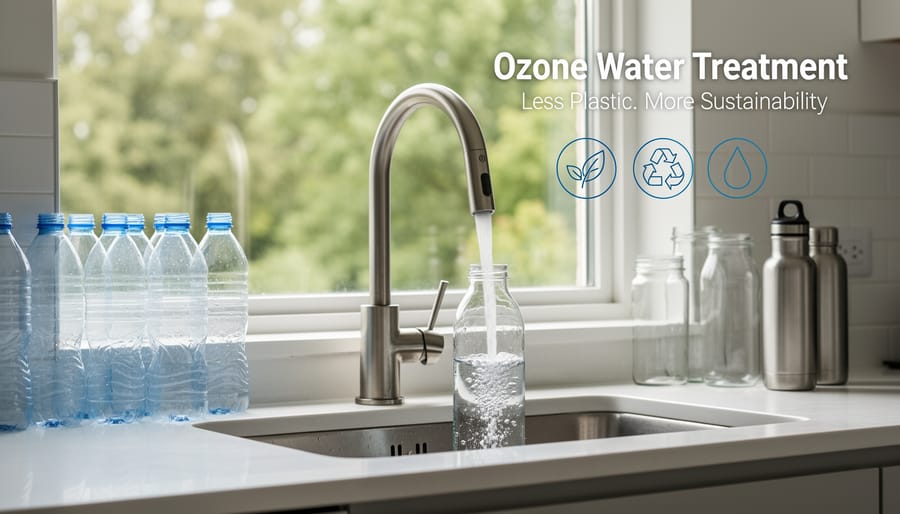 Reusable water bottles and containers representing sustainable water consumption alternatives